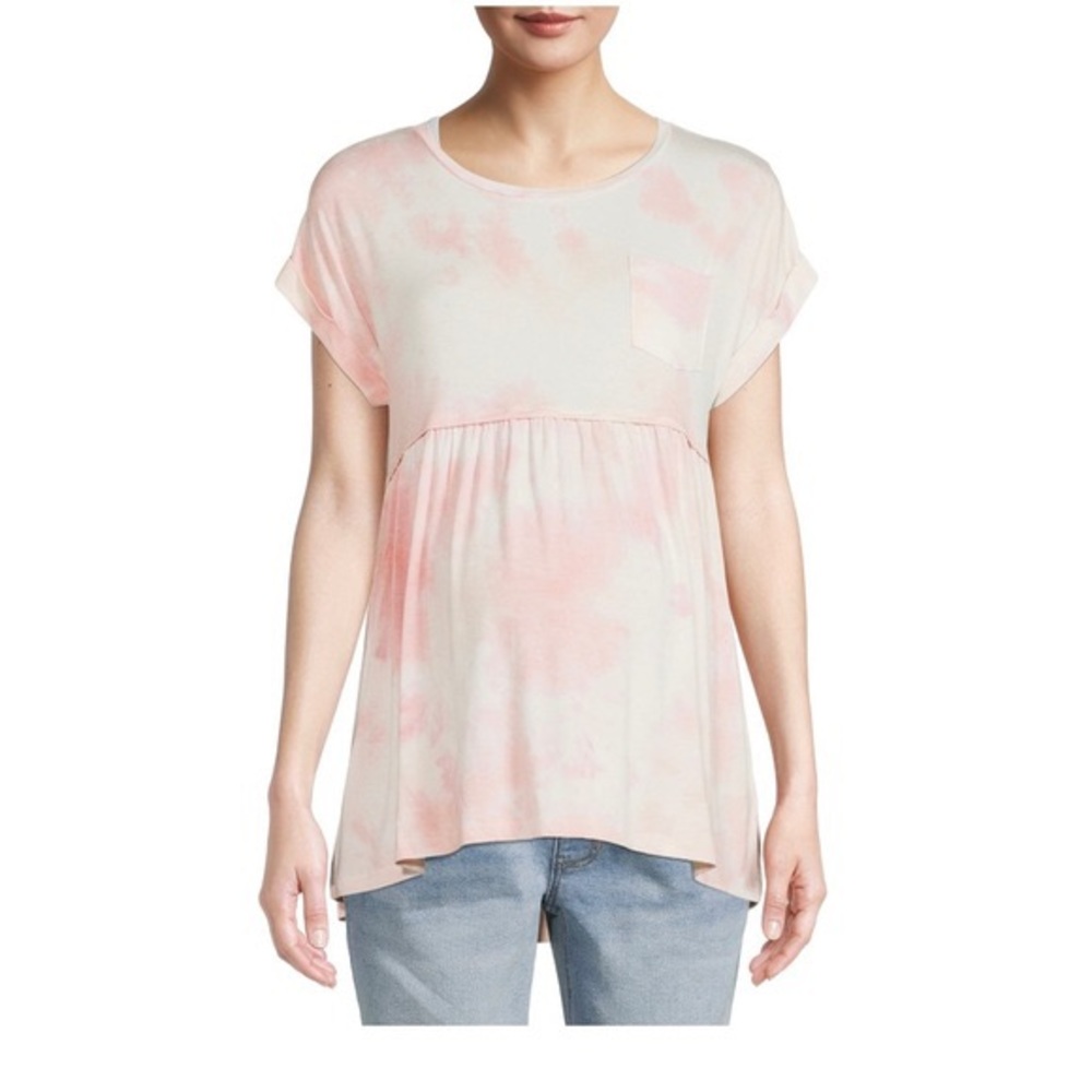 Time And Tru Women's Maternity Babydoll T-Shirt Tie dyed large - Picture 6 of 9